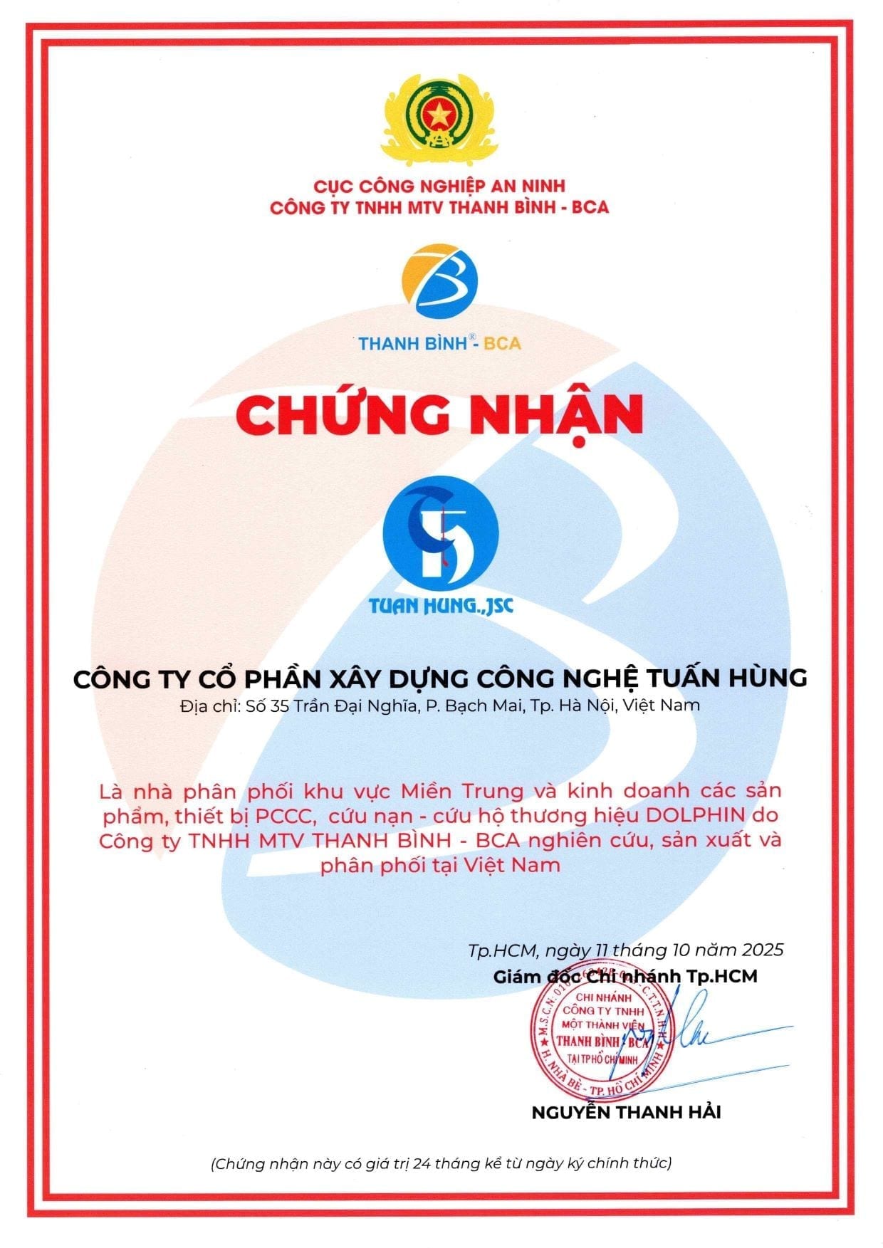 Trao chứng nhận phân phối độc quyền khu vực cho các đối tác mới — Tuấn Hùng Group