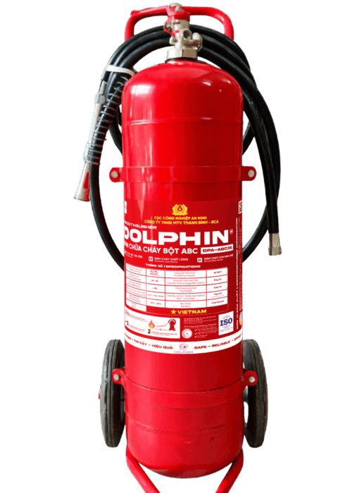 Bình chữa cháy bột ABC Dolphin DPA-ABC35 (xe đẩy)