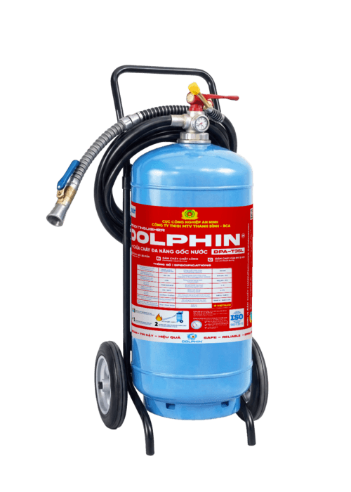 Bình chữa cháy gốc nước Dolphin DPA-T35L (xe đẩy, vỏ thép)